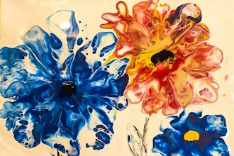 Fluid Acrylic Paint Pouring: Flowers
